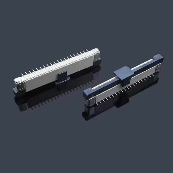 真鍮/リン青銅コンタクト バックフリップ フロント SMT ZIF フリップ FPC コネクタ 4-60 ピン FPC/FFC 0.3/0.5/1.0 mm ピッチ