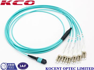 MPO OM1 OM2 Fiber Optic Patch Cord  Lc Armored Cover Violet Cable Color