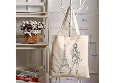 Cotton Shopping Canvas Bag Heavy Duty Simple Style With Large Capacity