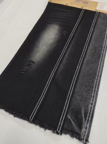 75% Cotton 25% Polyester Twill Denim Fabric 9.4oz for Jeans BLACK/BLACK JSD3239A