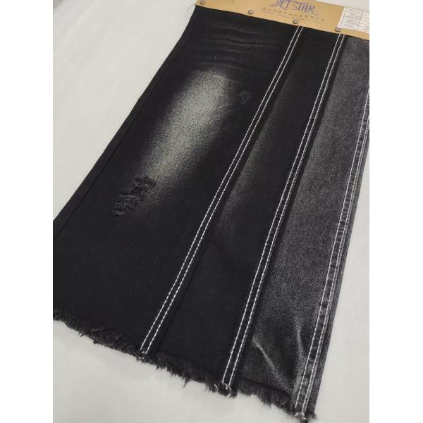 75% Cotton 25% Polyester Twill Denim Fabric 9.4oz BLACK/BLACK for denim pants
