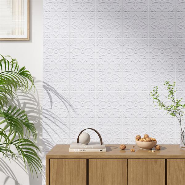 White Ceramic Rustic Tile 200x200mm Antibacterial Wall & Floor