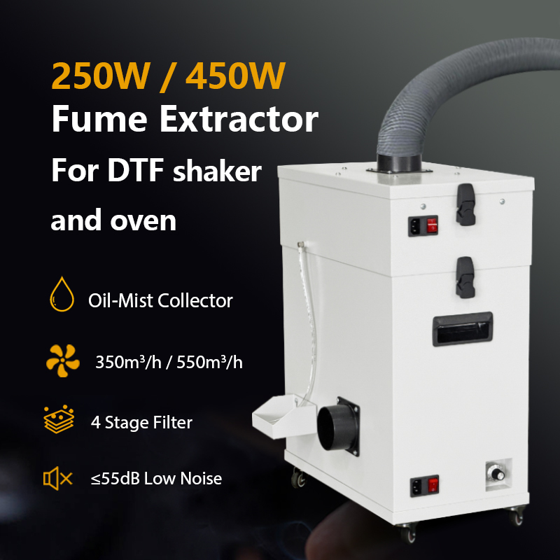 New  Mobile  DTF Smoke Fume Extractor Industrial Air Cleaning Equipment 350-550m/h Capacity