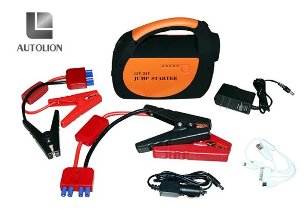 Lithium Polymer Car Jump Start Battery / 800A Peak Current 24V Truck Jump Starter