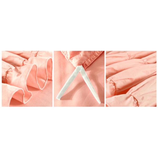 Ruched Duvet Covers And Shams , Home 100 Cotton Bedding Sets Full 4 Pcs