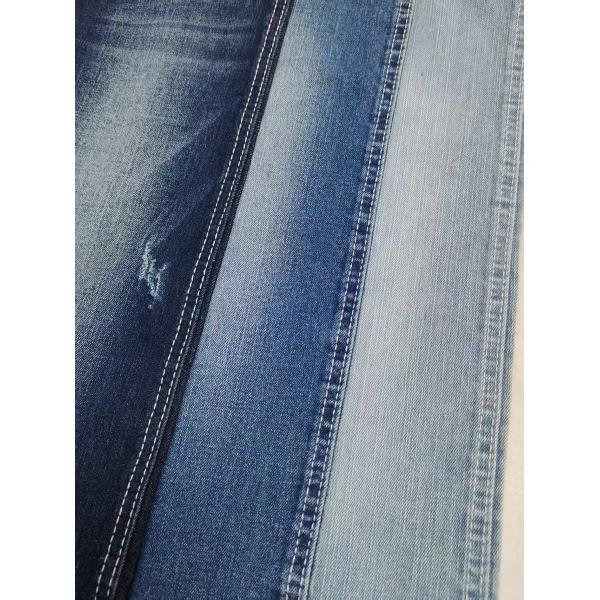 High Stretch Cotton Polyester Rayon DARK INDIGO Denim Fabric 10oz For Lady Jeans Pants