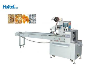 Tipo horizontal multifuncional desempenho estável do fluxo da máquina de envolvimento da cookie