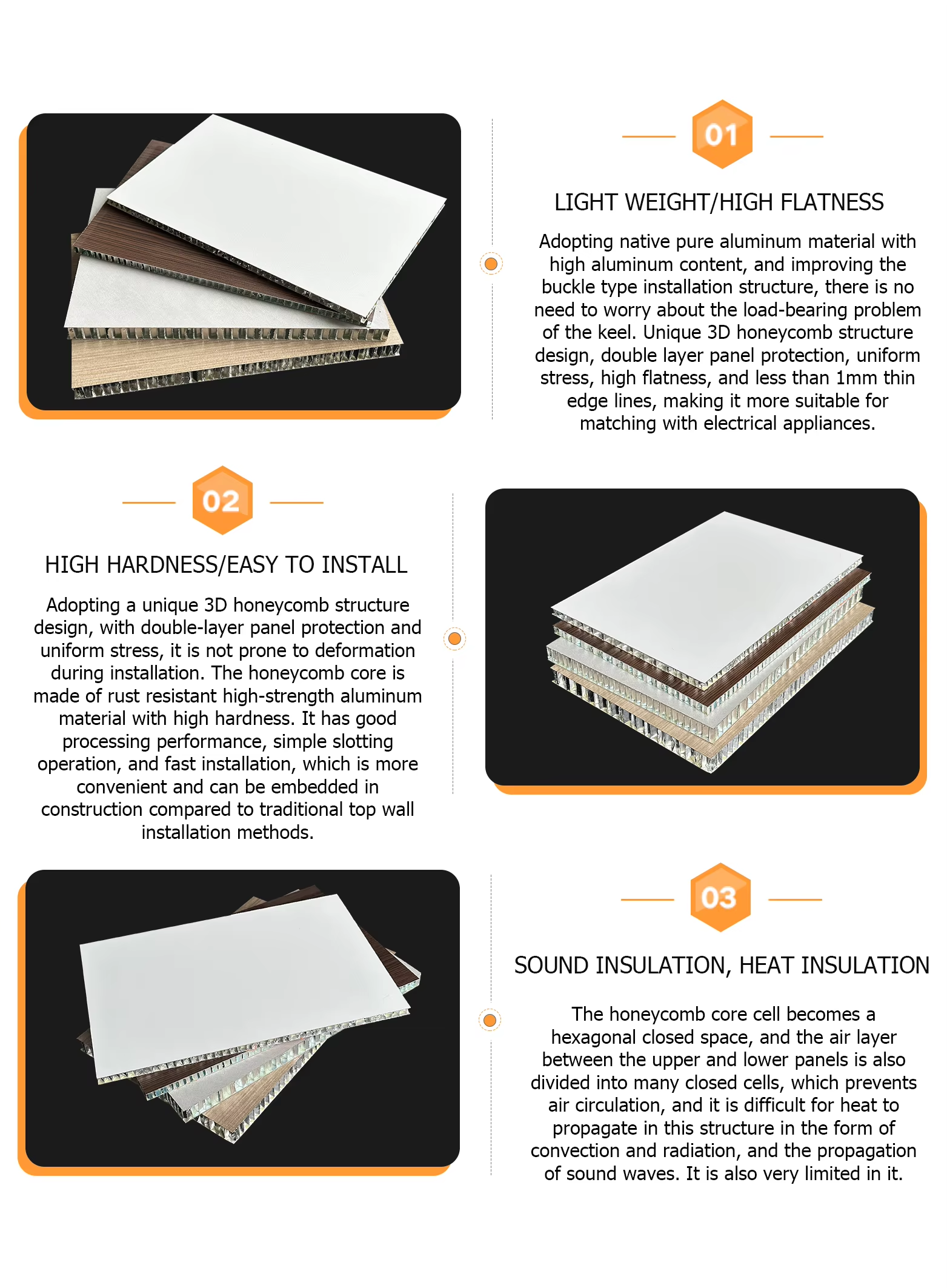 Aluminum Honeycomb Ceiling Panel 3003 Core 7-50mm Thickness Lightweight Fireproof Wall Panel 1220x2440mm