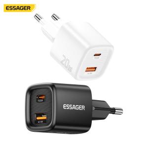 ESSAGER USB A USB C トラベル高速電話充電器 20W PD3.0 QC4.0 デュアルポート ES-CD54