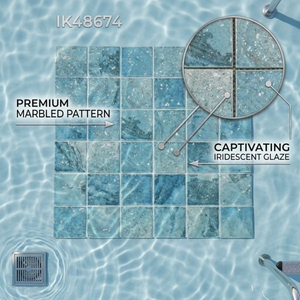 Marble Design Ceramic Mosaic Tiles For Swimming Pool Flooring And Wall