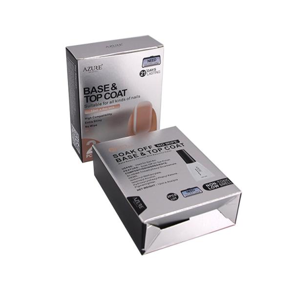 375gsm Silver Cardboard Box Package Carton Printing For Nail Polish