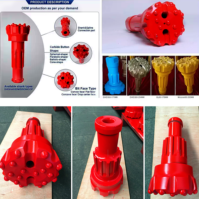Wear Resistant DTH Button Bit with Tungsten Carbide Buttons for High Performance Drilling