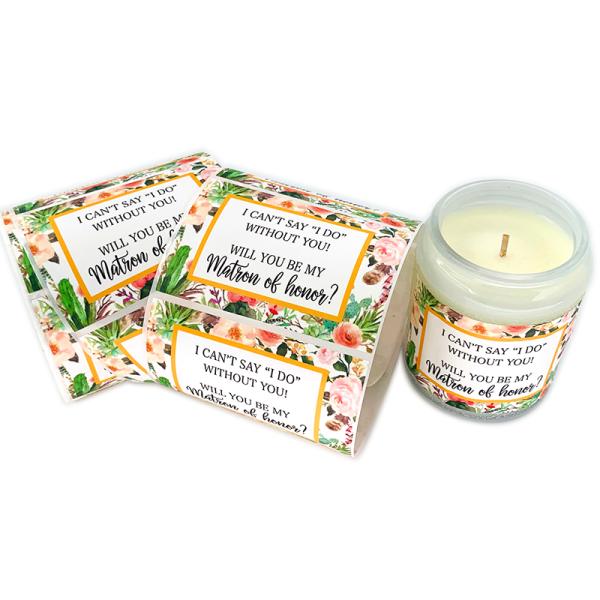 Etiquetas autas-adhesivo a prueba de calor de la etiqueta engomada del cuadrado de la seguridad de la vela del aroma