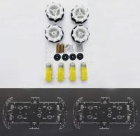 robot omnidirectionnel en plastique de roues de 65mm avec l'accouplement de moteur de TTT