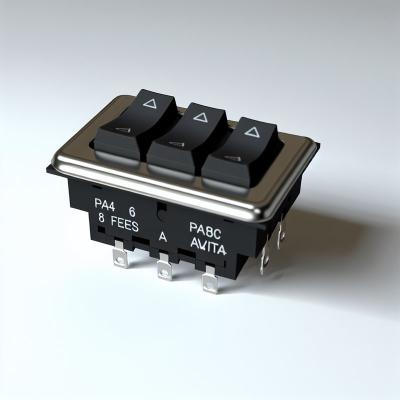 PA46 Black Tactile Switch SMT 8-Feet AG Plating 10000 Cycles