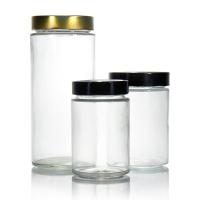 Livraison rapide 380 ml 500 ml 16 oz bouteille cristalline de cornichons avec capuchon