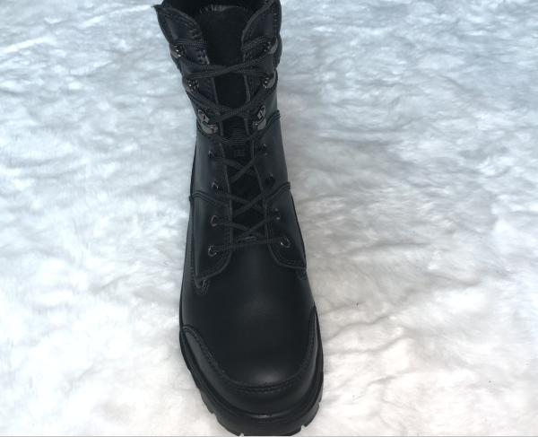 Pu / Rubber Outsole Army Safety Shoes High Cut Black Military Combat Boots