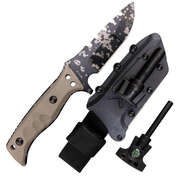 Ergonomically Military Camouflage Pocket Knife Molybdenum Folding 19.8cm