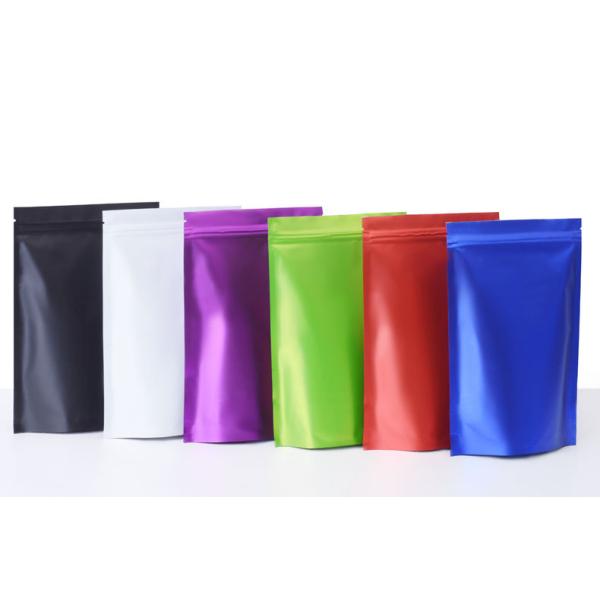ISO9001 Aluminum Foil Stand Up Bag Zip Lock Food Coffee Tea Packaging Red Gold Yellow