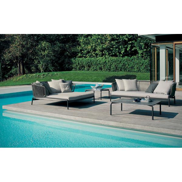 Mail Packing Custom Garden Outdoor Furniture Couch with Rotten Rope Luxury Exterior Sofa