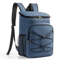 Sac à manger thermiquement isolé de qualité supérieure avec impression personnalisée 30L bleu