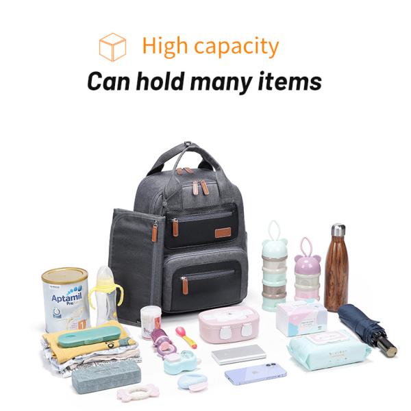 Luxury Mommy Travel Waterproof Baby Diaper Backpack Multifunctional Laptop Bag for Mom&Dad Diaper Bag