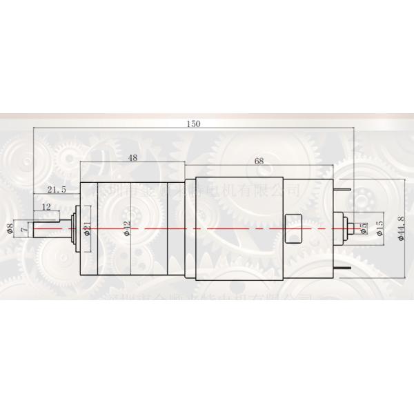 motor sin cepillo 12V 24V Nosie bajo del engranaje planetario del alto esfuerzo de torsión 90rpm
