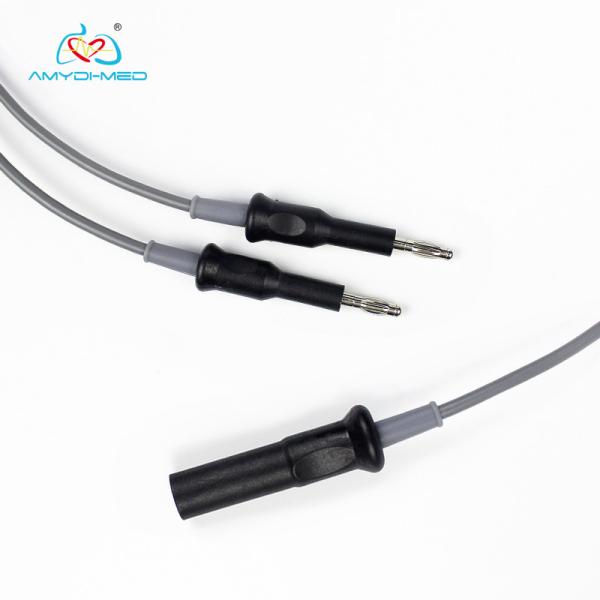 2 Pin Plug Silicone Surgical Consumables Bipolar Cable Reusable