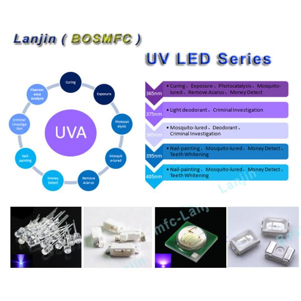 3W 3535 На поверхности UV LED чип высокомощный UVA UVC 365nm для ультрафиолетового отверждения