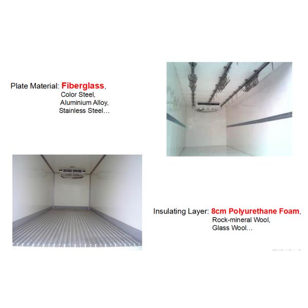 Донфенг Фотон 4кс2 Рефригератед тележка коробки 2 тонны не корозии для свежего мяса