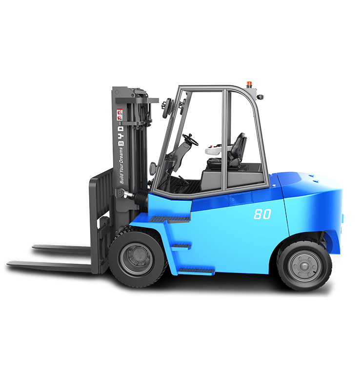 BYD's  Four  Pivot Balance Weight 7.0-8.0 Ton Pure Electric Forklift For Dual Drive