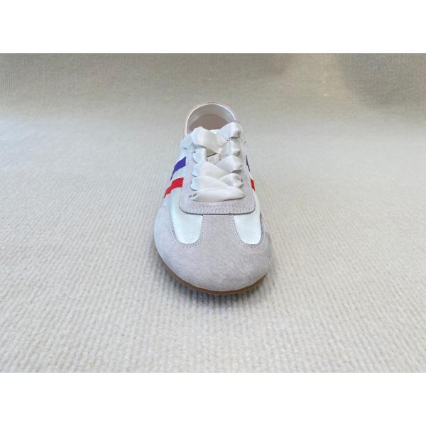 Women casual comfort sneakers satin shoes lace-up breathable with leather and low cut