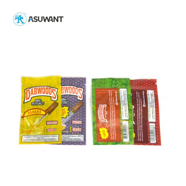 Weed Flower Mylar Zipper Bags CBD Gummy Skittles Edible Smell Proof Foil Dispensary