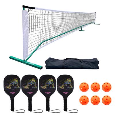 22FT Heavy Duty Outdoor Pickleball Net Indoor Exercise Pickleball Paddle Set