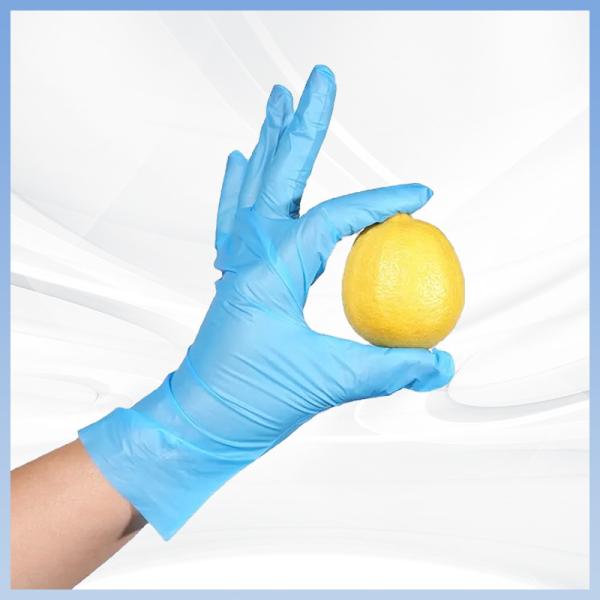 Stretchable Blue Disposable TPE Gloves Latex Free Hypoallergenic