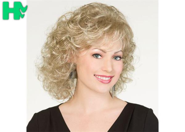 30CM Short Wave Party Synthetic Hair Wigs Blond Cosplay Hair Wigs