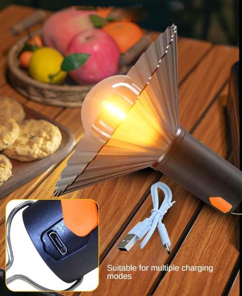 New Cross-Border Outdoor Camping Lantern – USB-Rechargeable Tent Light for Campgrounds, Emergency Illumination & Ambient Lighting