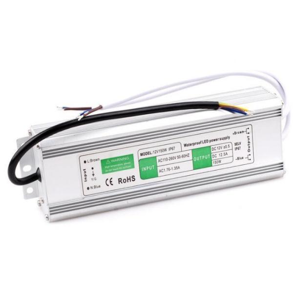 DC12V 24V 150W IP67 Constant Voltage LED Driver Power Supply with Waterproof Design