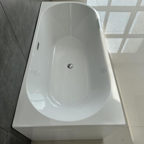 Poland White Black Colors PMMA Acrylic Freestanding Bathtub Left/Right Customization