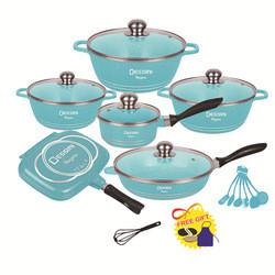 Hot Selling Multicolor pans and pots Kitchen Cooking Pot Sets Aluminum Non-Stick Cookware Pot Sets