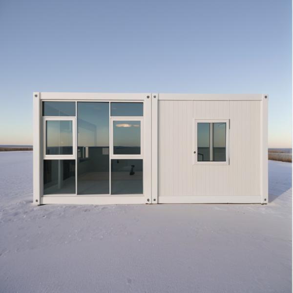20ft Prefab Living Container House Flat Pack Mobile Container Home Tiny House with Bathroom Collapsible Container House