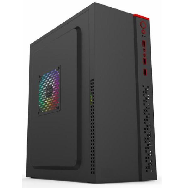 Mid-Tower ATX Computer Case with SPCC 0.35mm Construction Supports ATX Micro-ATX Mini-ATX and Features Multiple Cooling Fans