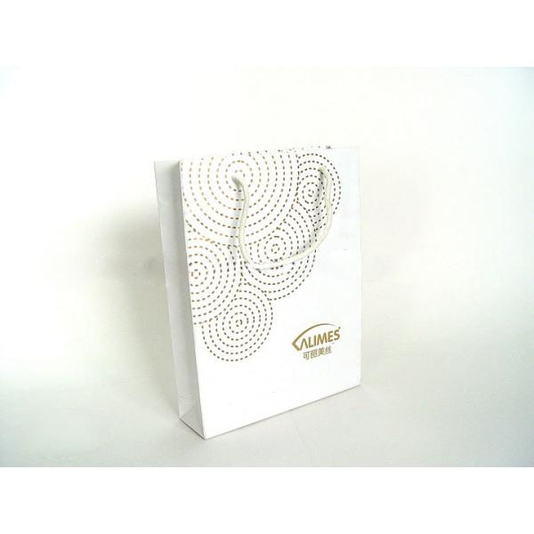 Личная линейная печать белая подарочная бумажная сумка