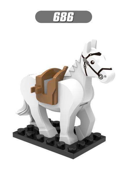 Plastic kids toys compatible with legoinglys action war horse mini figures