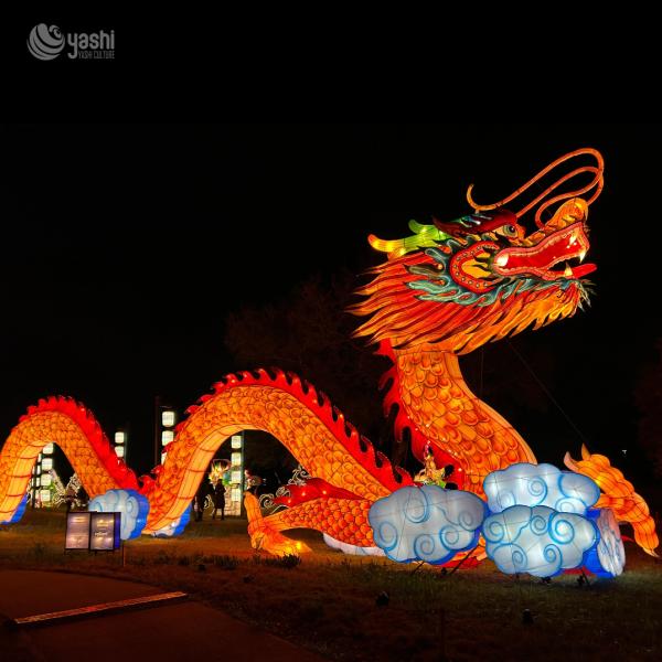LED Lighting Chinese Festival Lantern With Rust Proof Steel Internal Frame