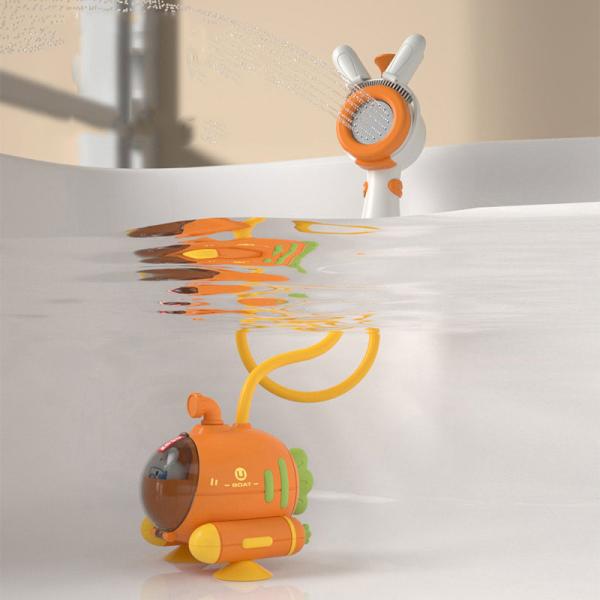 Newborn Baby Bath Shower Head Electric Sprinkler Radish Submarine for Kids' Water Playtime