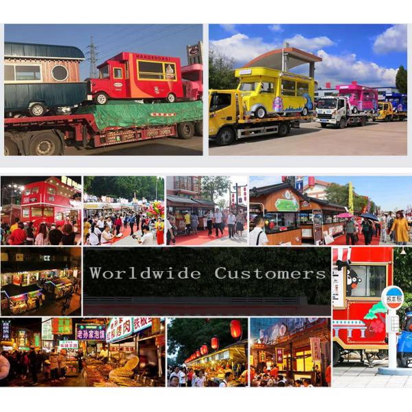 Remorque mobile de nourriture de cuisine de roues du camp 2-4 de fibre de verre mobile de remorque