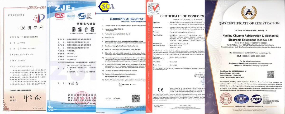 R1234yf Freon Machine (CM-V400) With CE And ATEX Certification