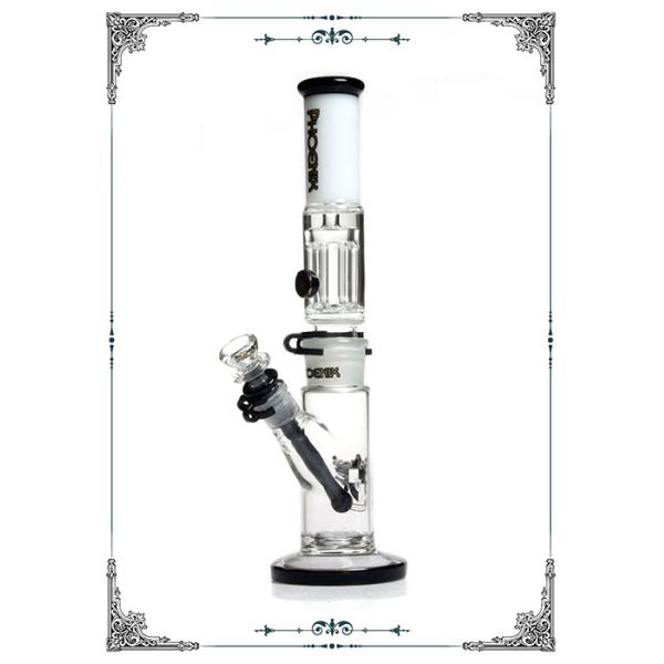 Borosilicate Glass Reinforced 8 Arm Pillar Perc Glass Bong With Freezable Coil