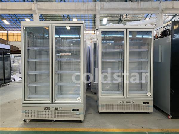 Frost - Free Glass Door Ice Cream & Frozen Food Vertical Display Freezer For Hotels & Supermarkets